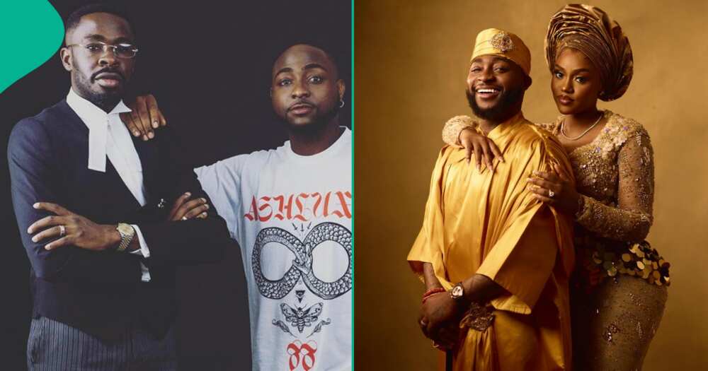 Davido's former lawyer writes to singer and wife.