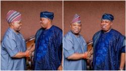 Amid growing tension, Adeleke meets APC-led Osun house of assembly speaker, photos emerge