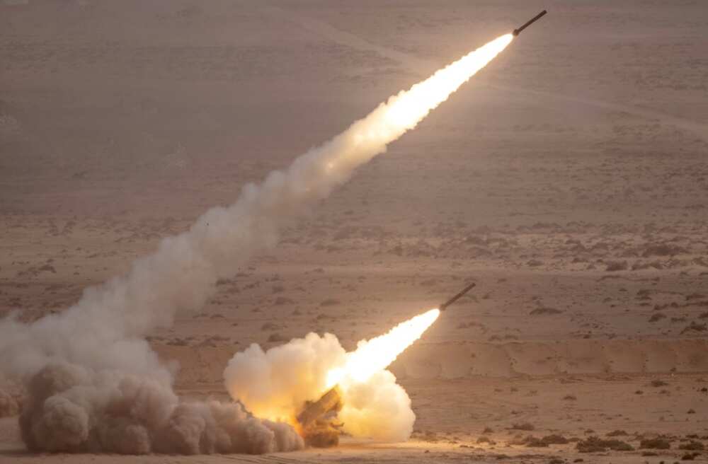 A US M142 High Mobility Artillery Rocket System (HIMARS) fires salvoes: the games were attended by military observers from NATO, the African Union and nearly 30 "partner countries" A US M142 High Mobility Artillery Rocket System (HIMARS) fires salvoes: the games were attended by military observers from NATO, the African Union and nearly 30 "partner countries"