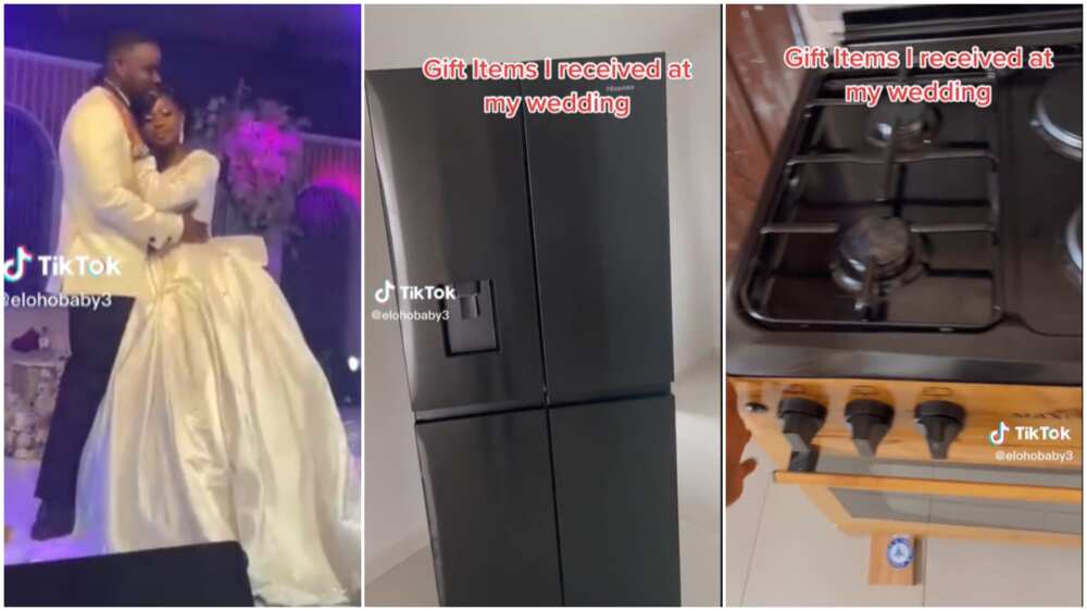 Wedding gifts/friends gave bride kitchen appliances.