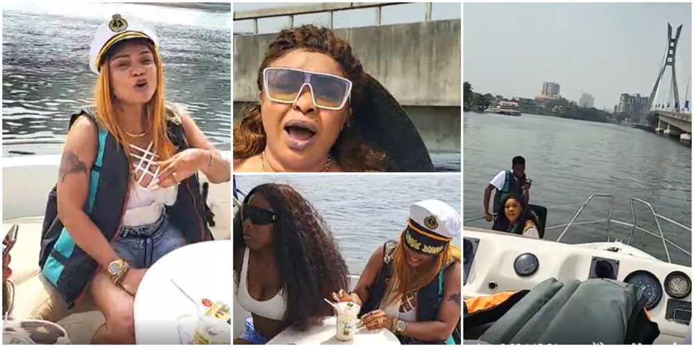 Friends trick Iyabo Ojo out of mansion, surprise her with boat cruise for birthday