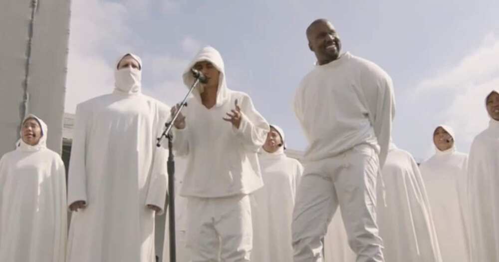 Justin Bieber, Marilyn Manson and Kanye West lead Sunday Service.