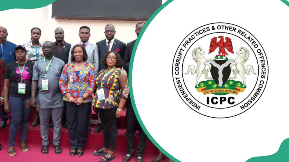 Nigeria's ICPC logo and its officials