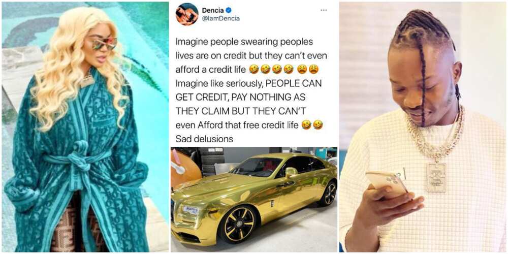 They Can’t Afford Credit Life: Dencia Reacts As Naira Marley Suggests Her 3rd Rolls Royce Was Bought on Credit