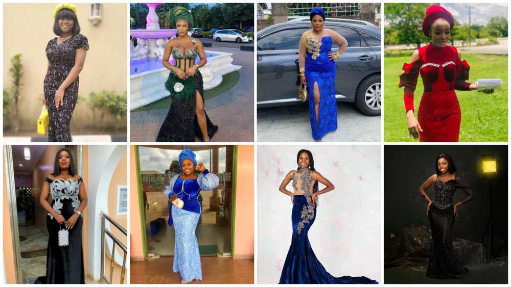 nigerian lace and velvet aso ebi styles