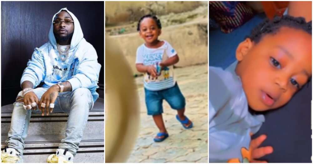 Singer Davido and baby that looks like his late son