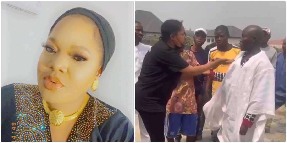 Video: Toyin Abraham placates area boys who tried to disrupt her movie set