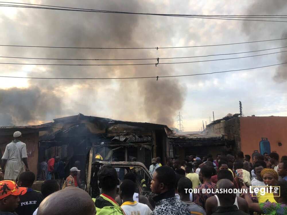 BREAKING: Gas station on fire in Lagos