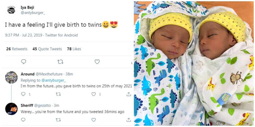 Woman Gives Birth to Twins 2 Years after Speaking it into Existence on Twitter, People ask How She Did it