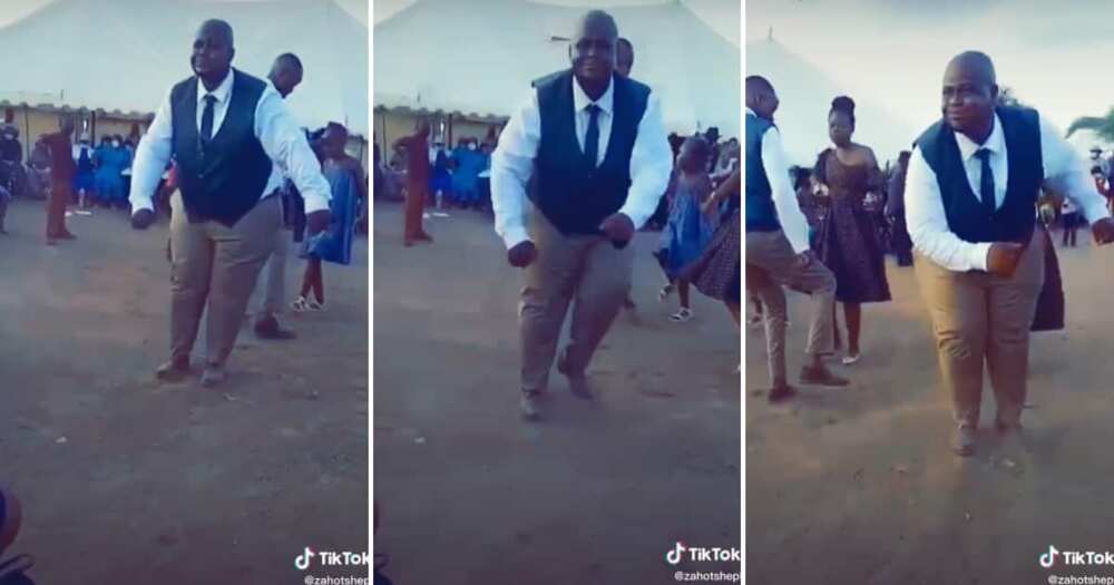 A groomsman stunned Netizens across Mzansi with his infectious vibes.