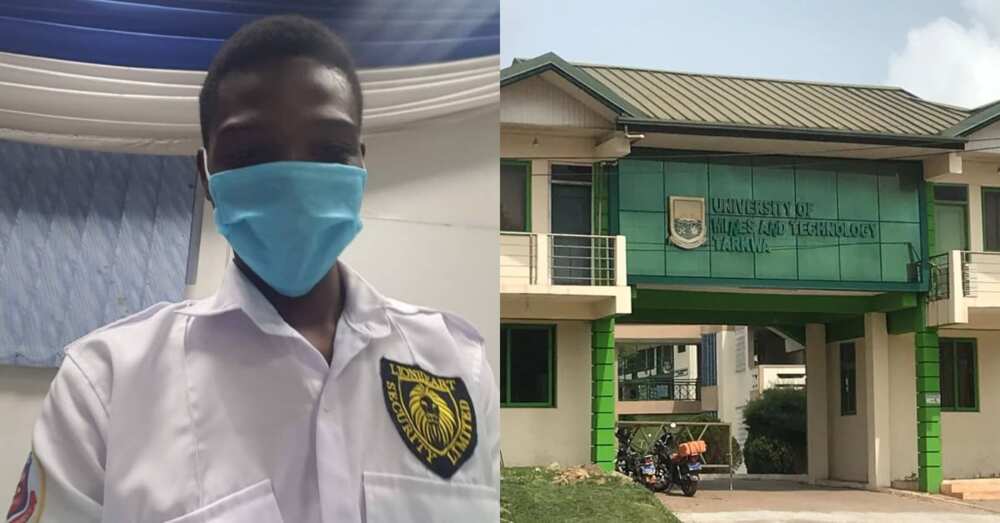 Young man who worked as watchman admitted to study engineering at UMAT in Tarkwa