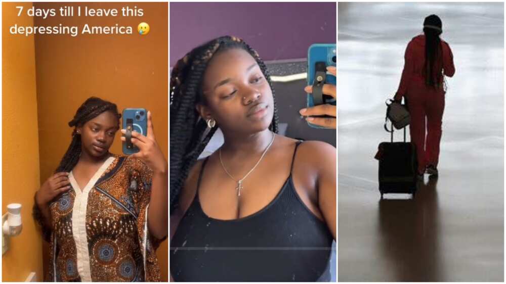 Lady leaves "depressing' US for good. Lady leaves "depressing' US for good.