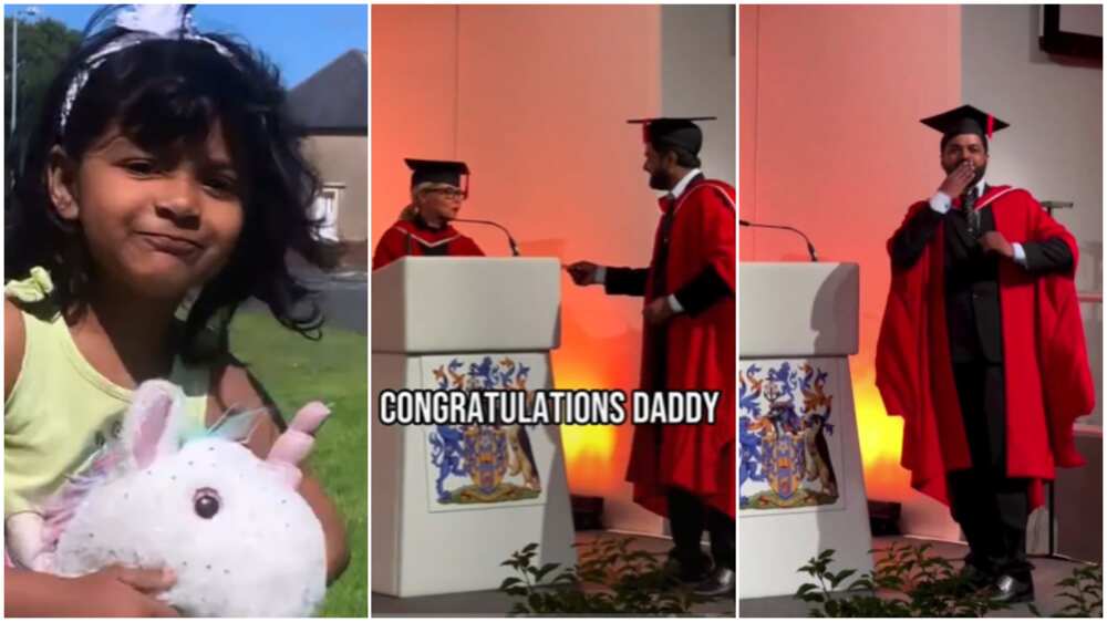 Father and daughter goal/viral graduation ceremony video.