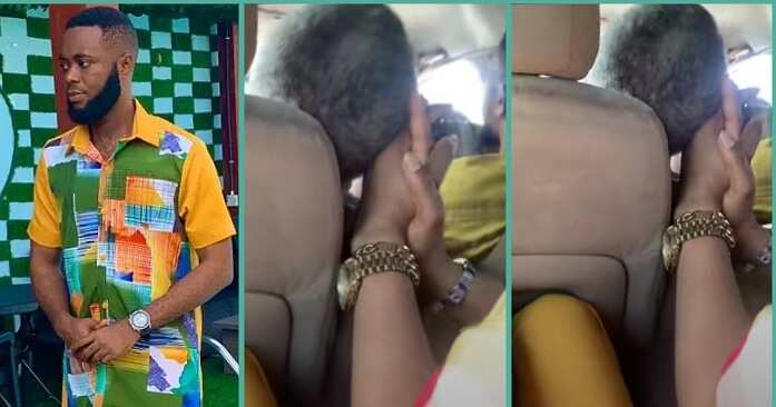 Watch video as man hails compassionate lady he met inside a public bus