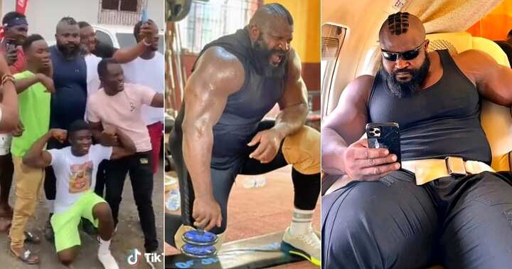 Kizz Daniel's macho bodyguard hits the gym