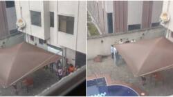 Video emerges as Nigerian lady gets invited for morning devotion in hotel she lodged in, social media reacts