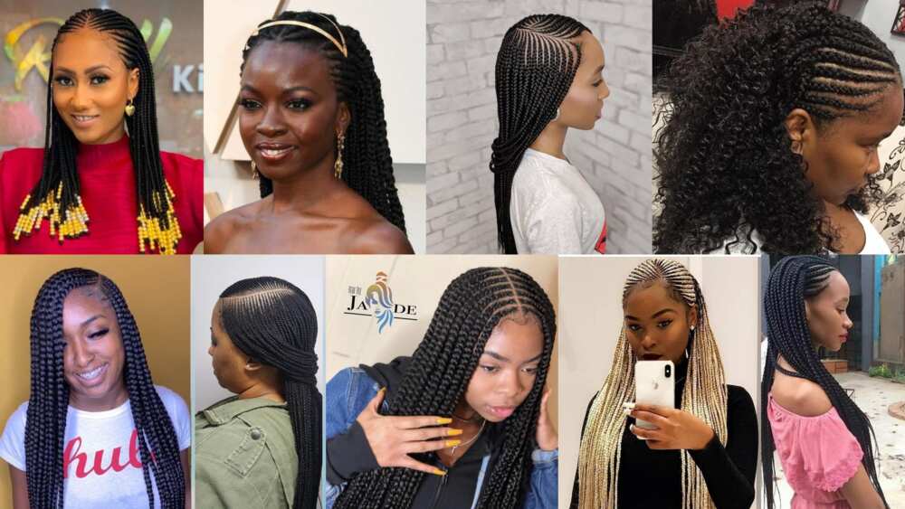 60+ latest all-back Ghana weaving hairstyles for trendy women