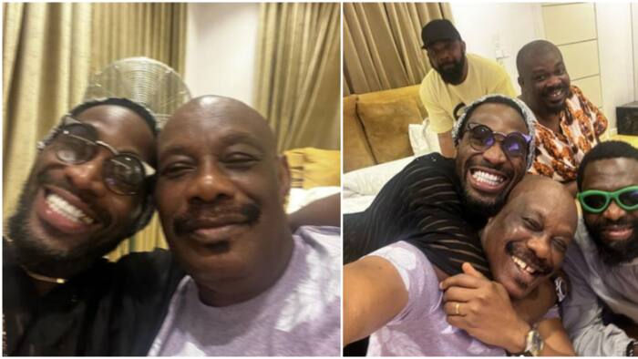 “Thank you for the love as always,” Don Jazzy’s dad prays for D’banj after he paid him a visit