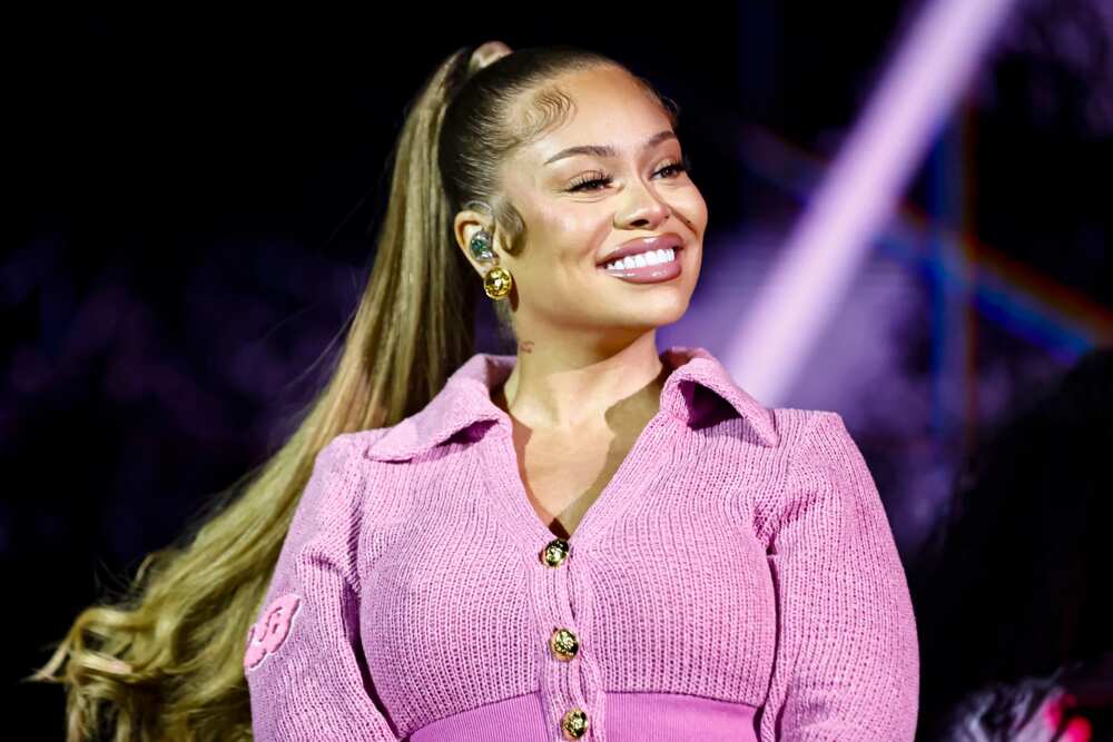 Latto performs during the Super Saturday Concert during the 2024 Womens Final Four at Public Hall in Cleveland, Ohio