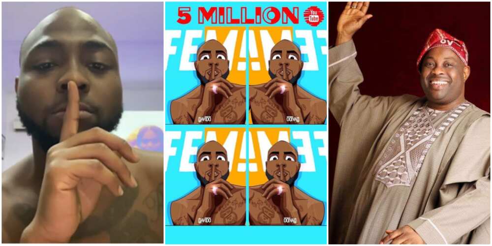 Thank you daddy, Davido says as Dele Momodu congratulates him on hitting 5m views with Fem Thank you daddy, Davido says as Dele Momodu congratulates him on hitting 5m views with Fem