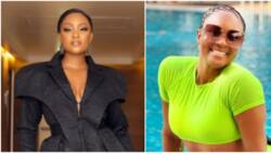 "She has done it again": Osas Ighodaro shows off body as she swims in Singapore, encourages Nigerians to vote