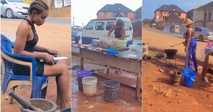 Lady celebrates 3 years selling akara, student