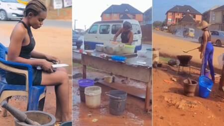"3 years since I started frying akara": Young Nigerian lady celebrates in viral video, netizens praise her