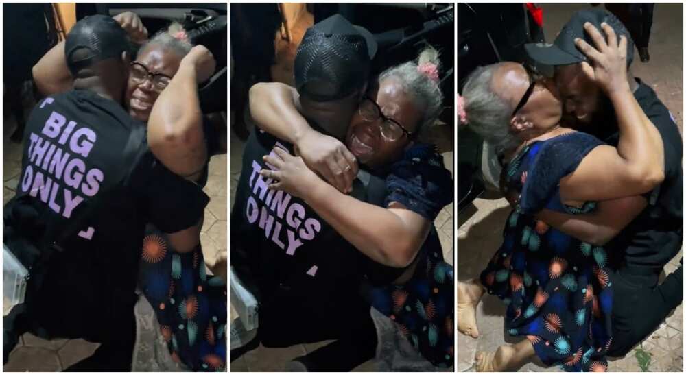 Photos of a mum celebrating the return of her son.