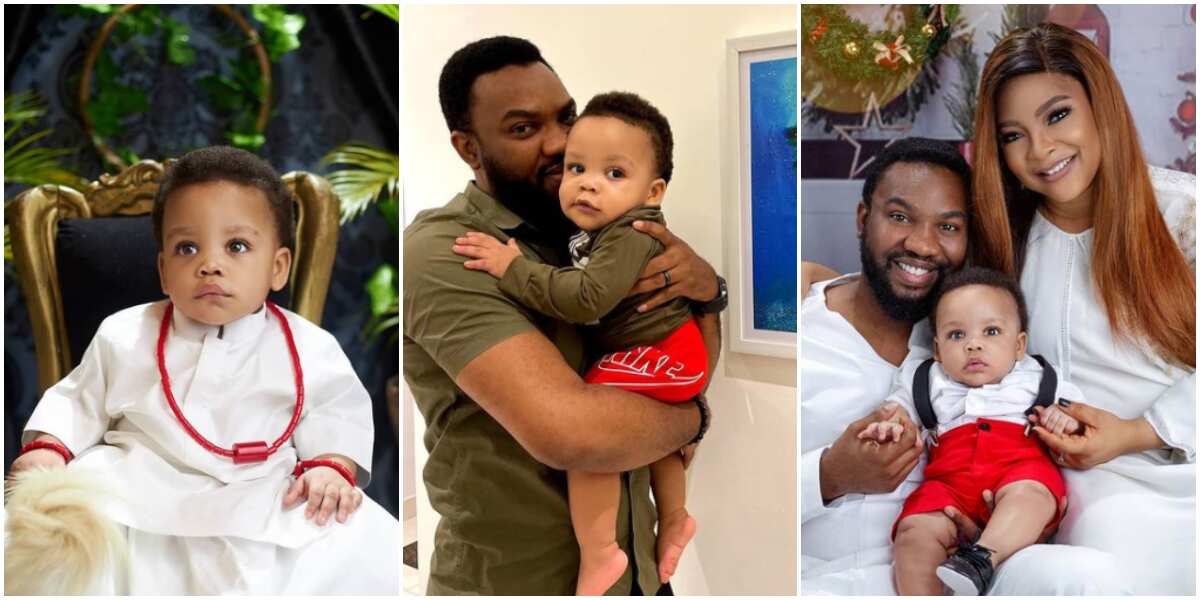 Actor Ibrahim Suleiman shares adorable photos, pens beautiful words as son celebrates 1st birthday