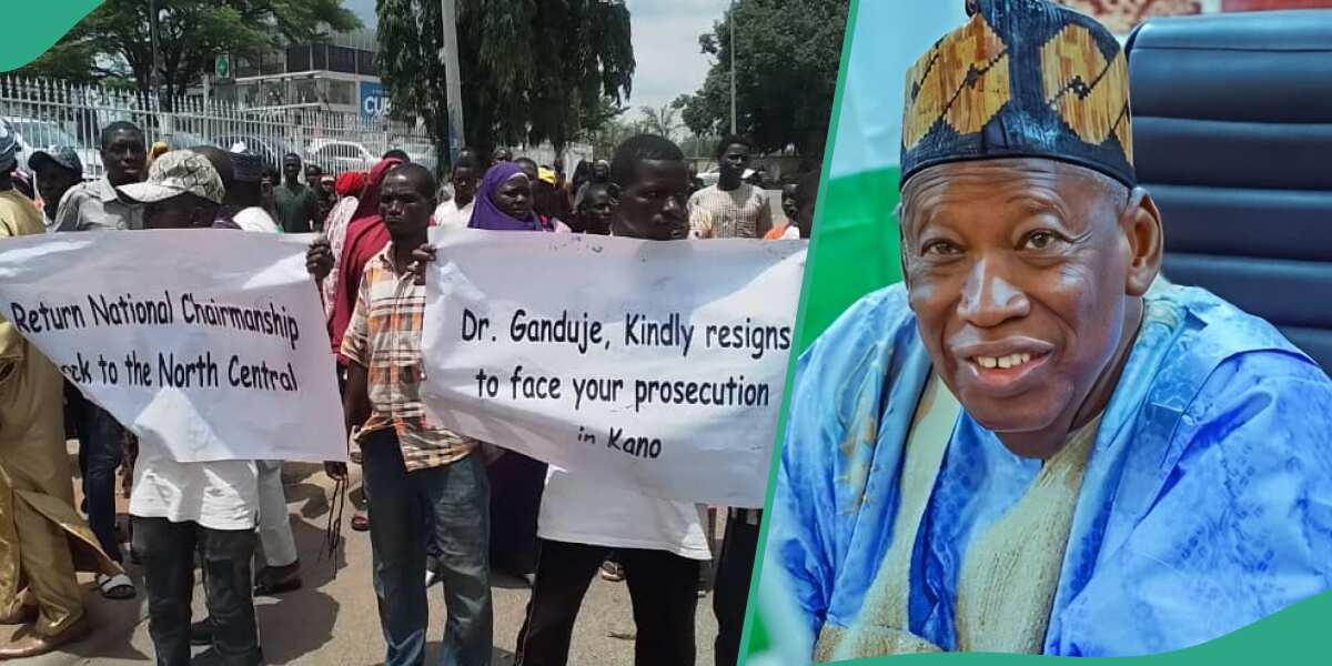 APC headquarters protest turns violent as thugs attack anti-Ganduje protesters