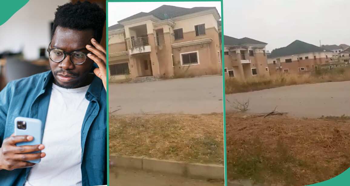 Reactions as man showcases abandoned estate located in Abuja, shocks Nigerians