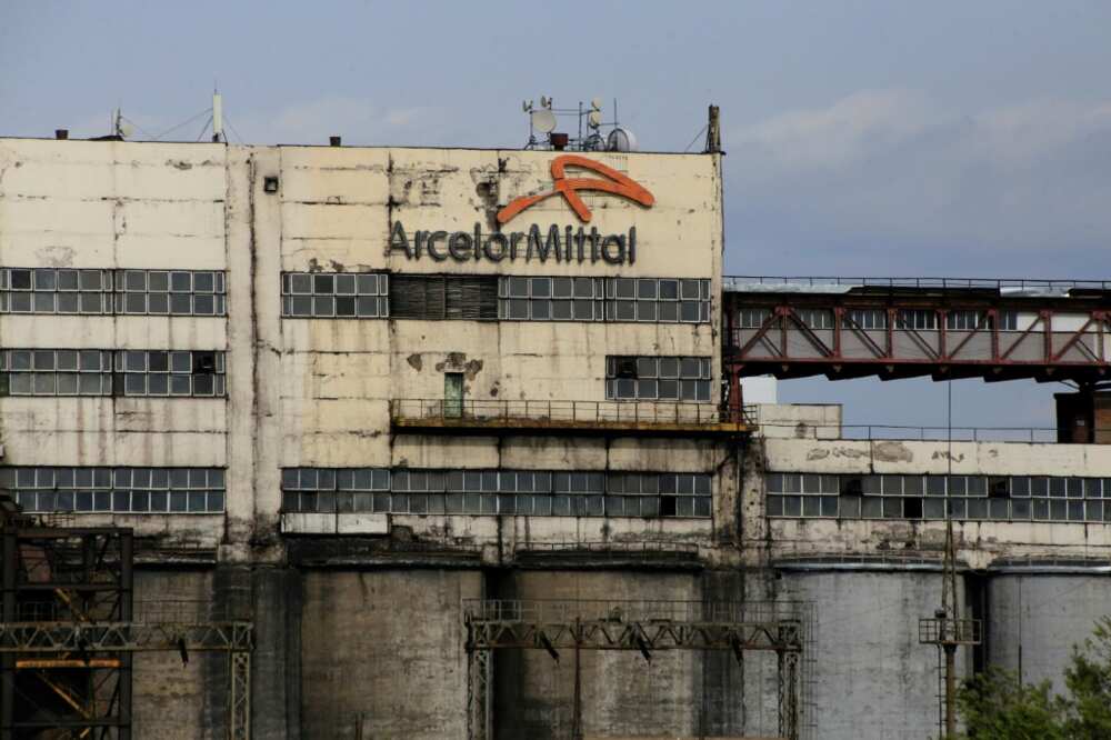 An ArcelorMittal mine building in the town of Shakhtinsk