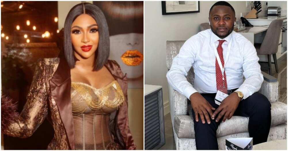 Actress Lilian Esoro and talent manager Ubi Franklin