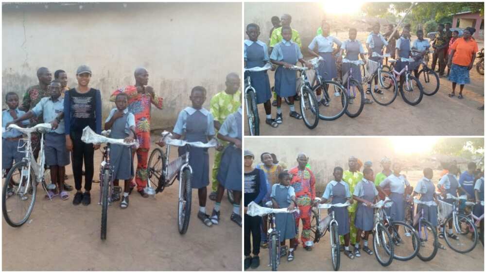 Money from America makes kids in Ogun happy as they get new bicycles