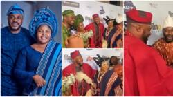 Odunlade's wife's absence in video with Eniola Ajao, Femi Adebayo, others causes a stir, many make bold claims