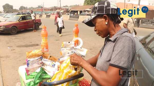 Madam Grace who sells ice cream in Benin, Edo state says she makes N3,000 daily. Photo credit: LegitTV