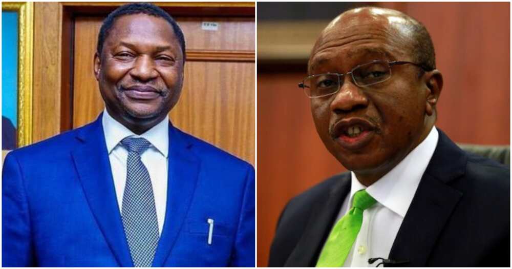 AGF Abubakar Malami, CBN Governor Godwin Emefiele, House of Reps