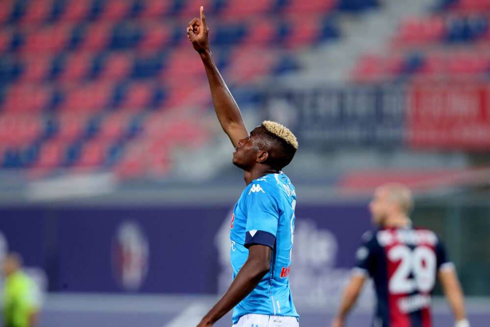 Nigerian striker Victor Osimhen in action for Napoli