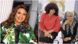 Veteran actress Dolly Unachukwu makes big return to Nollywood, hangs out with Omotola in new photo