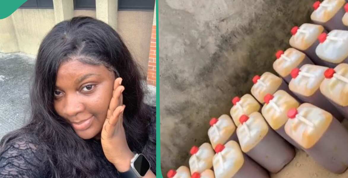 Lady shares video, says she makes N4 million every month from selling palm oil