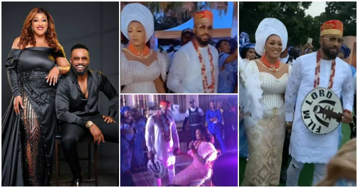 Watch sweet moment Peggy Ovire $ Freddie Leonard showed up as husband and wife for 1st time