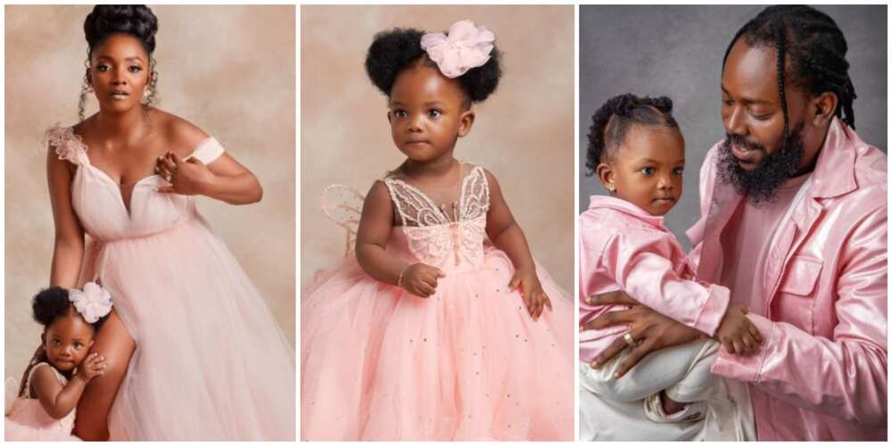Too cute: Simi, Adekunle Gold shares stunning new photos as they mark Deja's first birthday