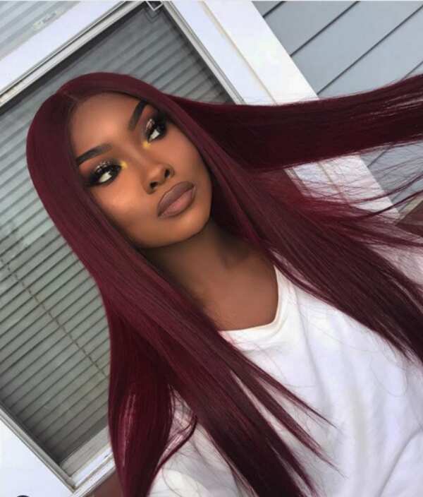 burgundy hair