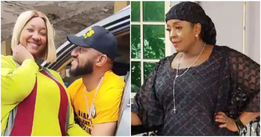 Nollywood's Yul Edochie, his second wife Judy and May Edochie