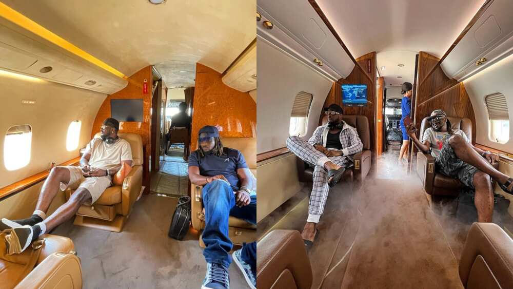 Peter and Paul Okoye inside their aircraft