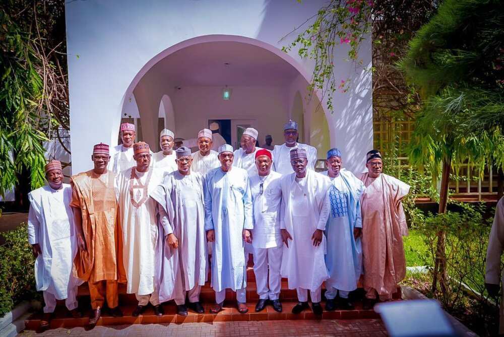 Gwamnonin Najeriya sun ziyarci Buhari Gwamnonin Najeriya sun ziyarci Buhari