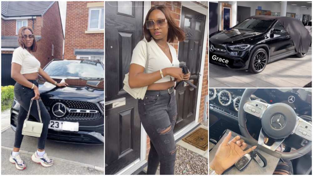 Nigerian Woman Shows Off Her Brand New 2020 Mercedes Benz E350