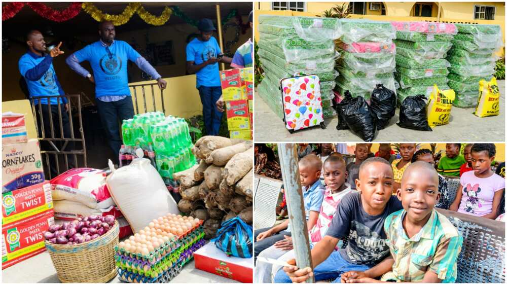 He donated crates of eggs also.