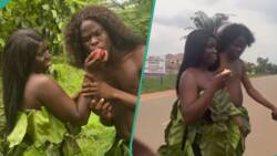 Uniben students rock leaves as outfits for costume day, netizens react: "Dem dey go garden of Eden"