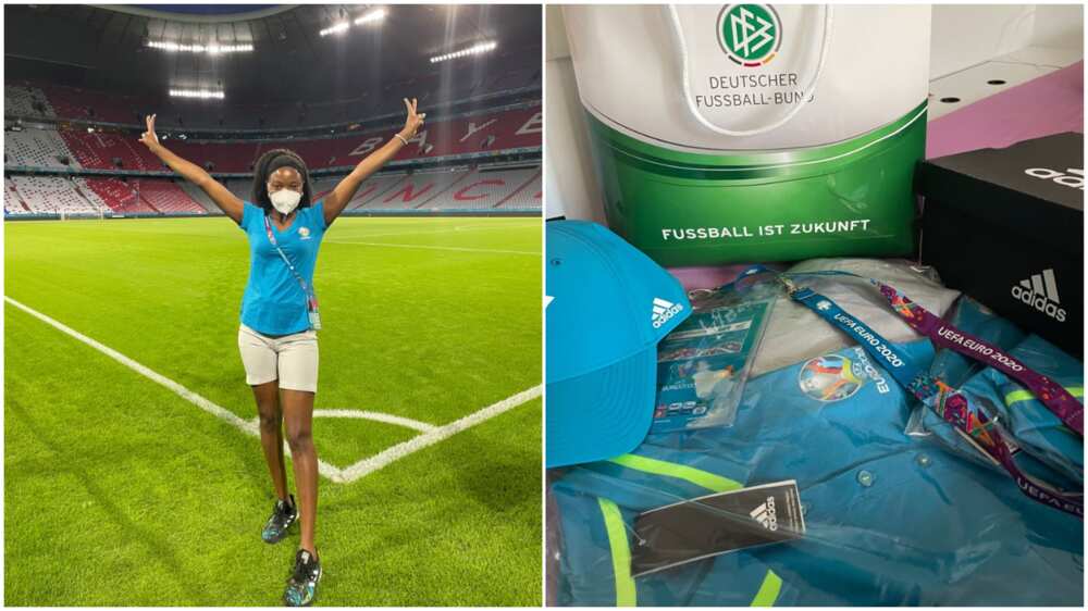 Nigerian lady sends in application to volunteer at UEFA EURO 2020 competition